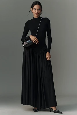 Ronny Kobo Fitted Long-Sleeve Maxi Dress