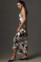 Ronny Kobo Bethie V-Neck Silk Slip Maxi Dress