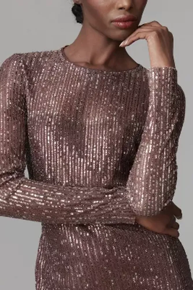 Walter Baker Bellini Sheer Sequin Mini Dress