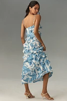 Walter Baker Sleeveless Ruffled Midi Dress