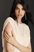 SER.O.YA Thalia Cap-Sleeve Pleated Mini Dress