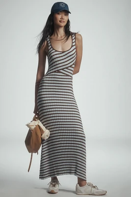 SOVERE Solene Scoop-Neck Fitted Maxi Dress