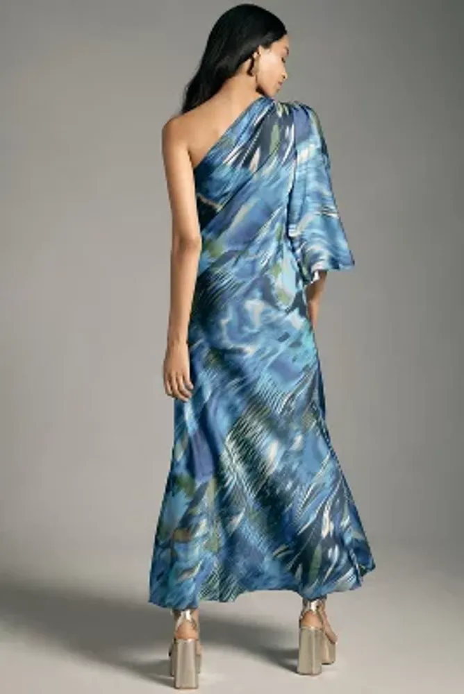 Mandira Wirk One-Shoulder Printed Dress