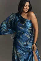 Mandira Wirk One-Shoulder Printed Dress