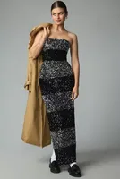 Helsi Caroline Strapless Striped Sequin Midi Dress
