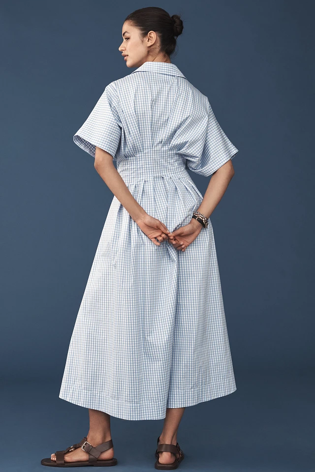 Exquise The Tobie Button-Front Pleated Shirt Dress by Exquise | The Summit Exquise The Tobie Button-Front Pleated Shirt Dress by Exquise | The Summit