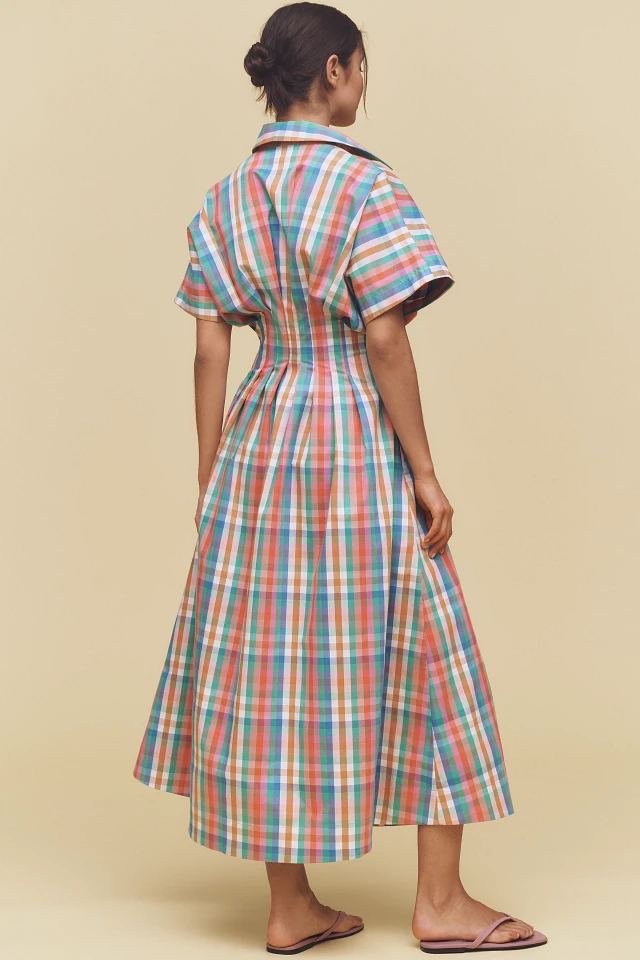 Exquise The Tobie Button-Front Pleated Shirt Dress by Exquise | Hawthorn  Mall