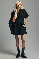 The Tobie Button-Front Pleated Shirt Dress by Exquise: Mini Edition