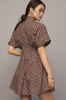 The Tobie Mini Shirt Dress by Exquise: Tie Neck Edition