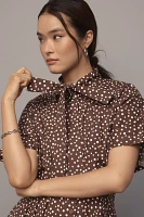 The Tobie Mini Shirt Dress by Exquise: Tie Neck Edition