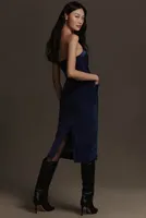 Pilcro Strapless Corduroy Slim Midi Dress