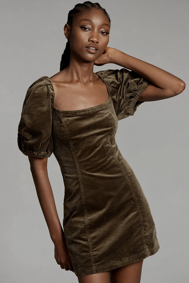 pilcro ruched square neck dress Pilcro Ruched Square-Neck Dress