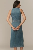 Pilcro Denim Vest Twofer Midi Dress