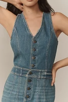 Pilcro Denim Vest Twofer Midi Dress