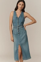 Pilcro Denim Vest Twofer Midi Dress