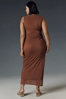 Eloquii Plus Sleeveless Printed Slim Maxi Dress