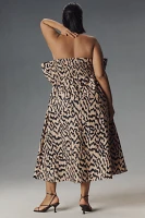 Eloquii Plus Strapless Oversized Bow Midi Dress