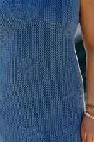 Eloquii Plus Sleeveless Shell-Embroidered Maxi Dress