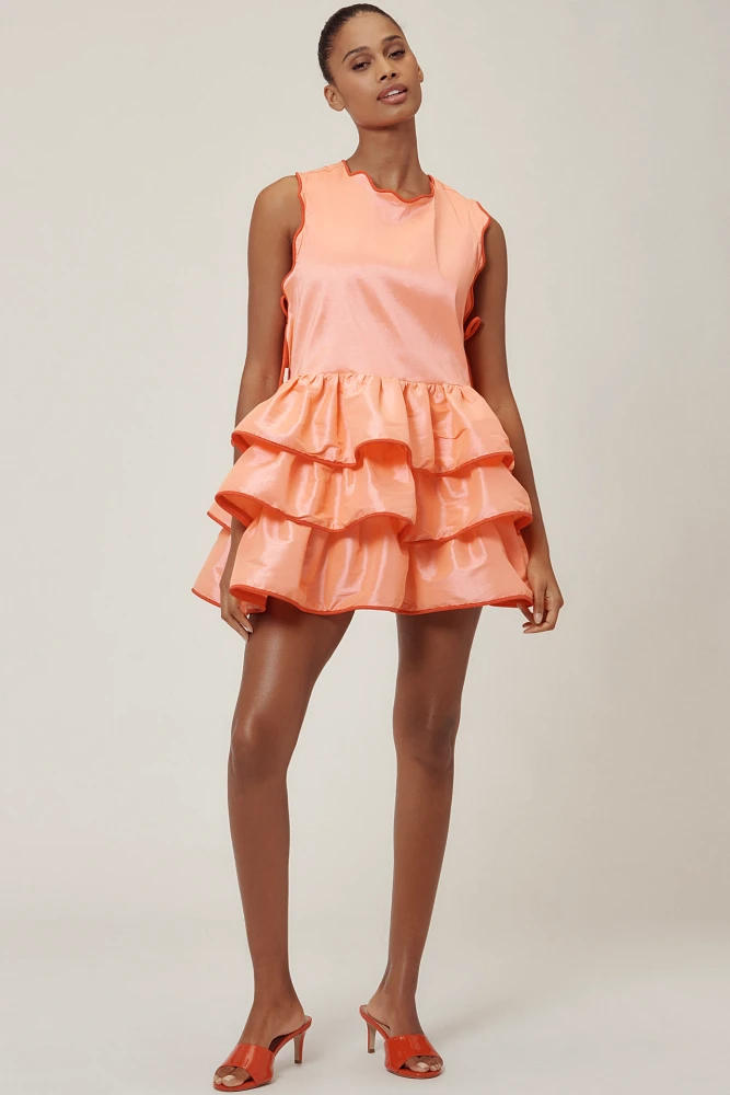 Celia B Pilar Sleeveless Ruffle Mini Dress