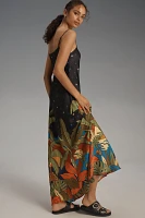 Farm Rio x Anthropologie Floral Maxi Slip Dress