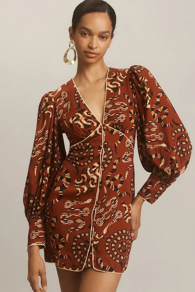 Farm Rio x Anthropologie Long-Sleeve V-Neck Mini Dress at MarketFair  Shoppes in Princeton, NJ