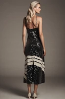 Farm Rio x Anthropologie Halter Sequin Column Midi Dress