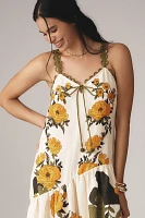 Farm Rio x Anthropologie Sleeveless V-Neck A-Line Maxi Dress