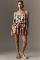 Farm Rio Tiered Floral Mini Dress