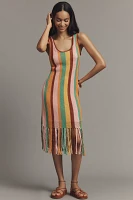 Farm Rio x Anthropologie Sleeveless Stripe Midi Dress