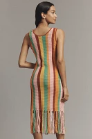Farm Rio x Anthropologie Sleeveless Stripe Midi Dress