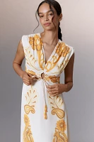 Farm Rio x Anthropologie Sleeveless V-Neck Maxi Dress