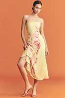 Farm Rio x Anthropologie Strapless Printed Midi Slip Dress