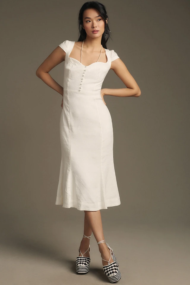 Maeve The Cecily Fit & Flare Sweetheart Dress by Maeve: Linen Edition at MarketFair Shoppes in Princeton, NJ Maeve The Cecily Fit & Flare Sweetheart Dress by Maeve: Linen Edition at MarketFair Shoppes in Princeton, NJ