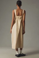 Maeve Bow Barrel Column Midi Dress