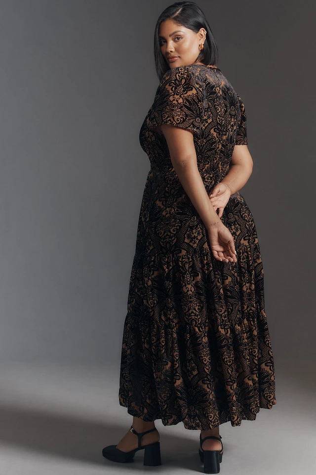 the bettina tiered shirt dress by maeve mini sequin edition Maeve The Bettina Sequin Tiered Mini Shirt Dress by Maeve