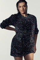 By Anthropologie Velvet Sequin Mini Dress