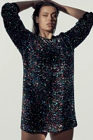 By Anthropologie Velvet Sequin Mini Dress