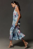 By Anthropologie Sleeveless Halter A-Line Midi Dress