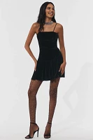 Maeve Drop-Waist Velvet Mini Dress