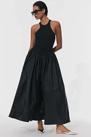 Maeve Sleeveless Crew-Neck Drop-Waist Maxi Dress