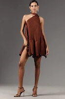 By Anthropologie Asymmetrical Halter Mini Dress