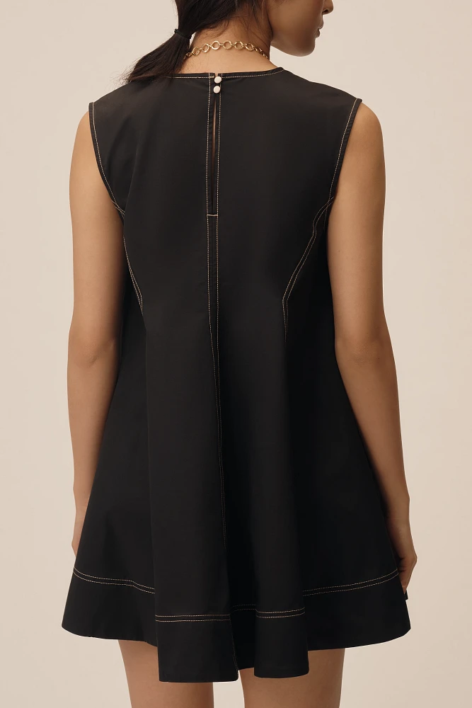 Maeve V-Neck Cutout Mini Swing Dress