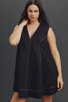 Maeve Sleeveless V-Neck Mini Swing Dress