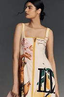 Maeve Sleeveless Notched Square-Neck Midi Dress