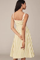 Maeve Sleeveless Notched Square-Neck Midi Dress