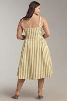 Maeve Sleeveless Notched Square-Neck Midi Dress