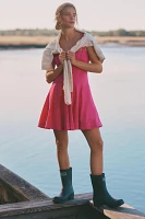 By Anthropologie Plunge Drop-Waist A-Line Mini Dress