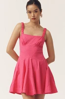 By Anthropologie Plunge Drop-Waist A-Line Mini Dress