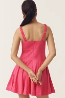 By Anthropologie Plunge Drop-Waist A-Line Mini Dress