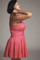 By Anthropologie Plunge Drop-Waist A-Line Mini Dress